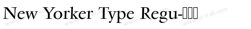 New Yorker Type Regu字体转换